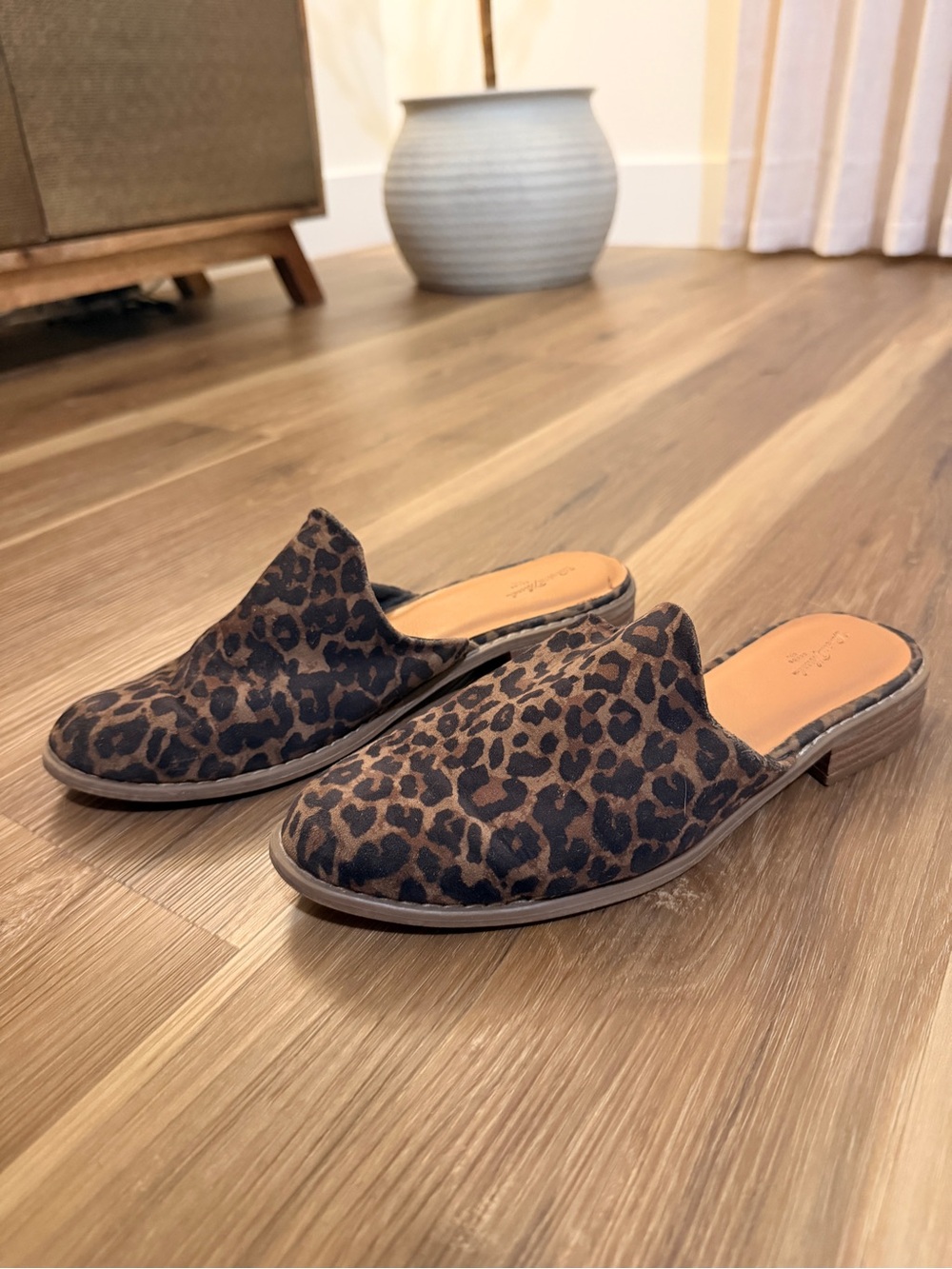 Universal Thread Leopard Print Slip-On Mules - Brown/Black